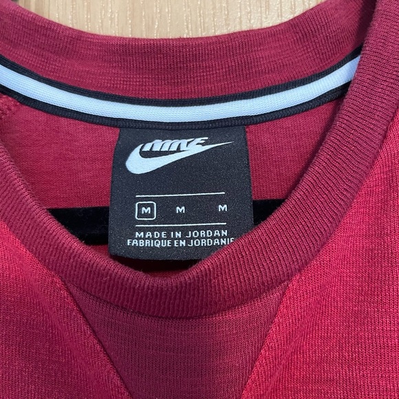 Nike Sweatshirt Men's Red Sportswear Optic Crew Neck Pullover Sweater - Picture 7 of 11